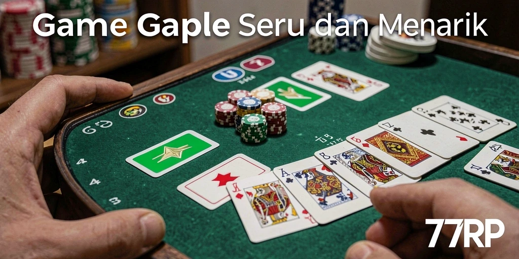 Screenshot menampilkan gameplay Gaple yang menarik dan kompetitif.