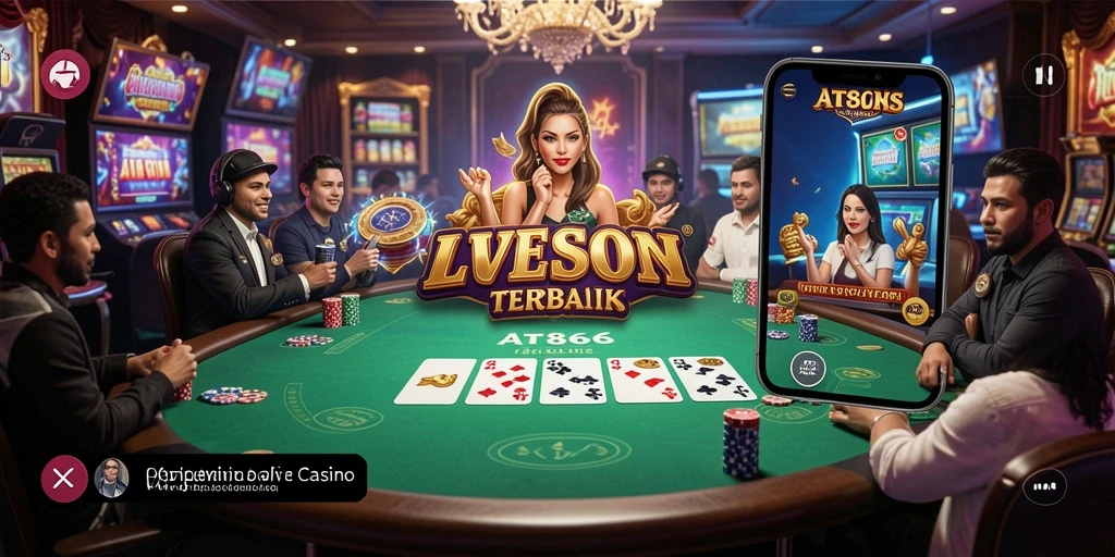 Tampilan gameplay Live Casino yang menarik di AT866.