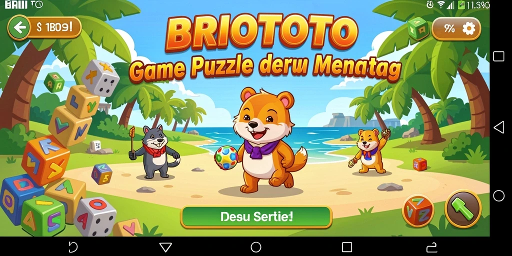 Tampilan gameplay Puzzle yang seru di BRIOTOTO.