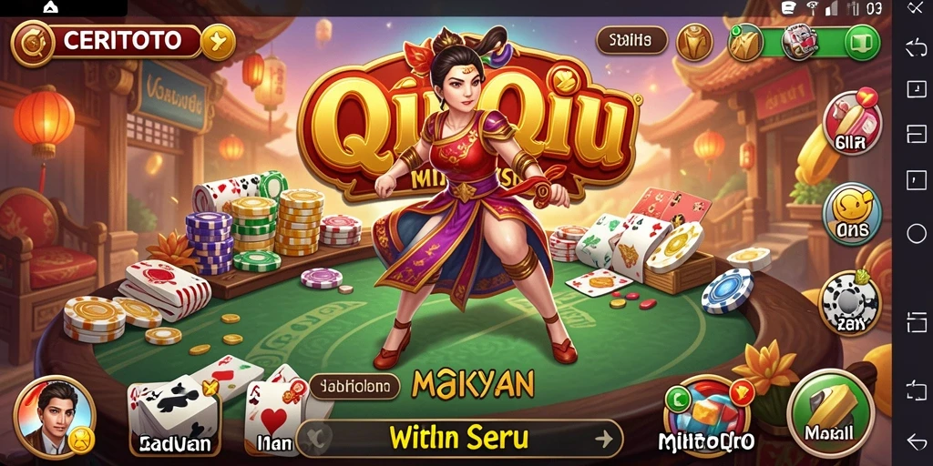 Screenshot CERITOTO menampilkan suasana seru permainan QiuQiu.