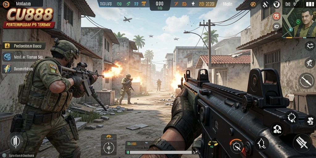 Screenshot gameplay <strong>CU888</strong> menampilkan aksi mendebarkan dan grafis yang memukau.