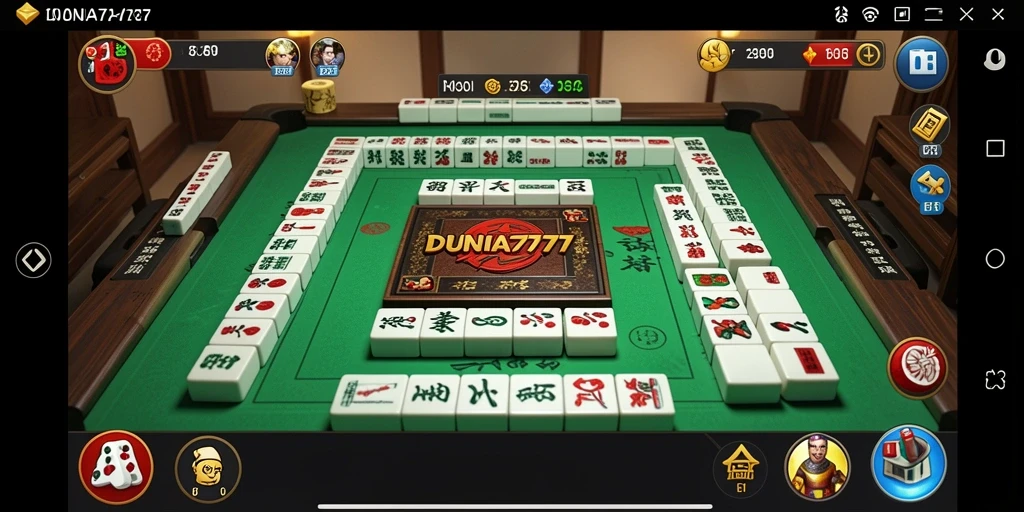 Tampilan gameplay menarik dari DUNIA777 permainan Mahjong.
