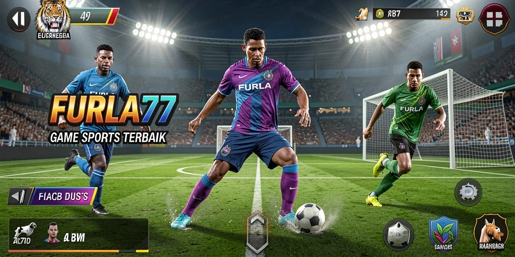 Screenshot utama FURLA77 menampilkan gameplay mendebarkan di berbagai pertandingan olahraga.