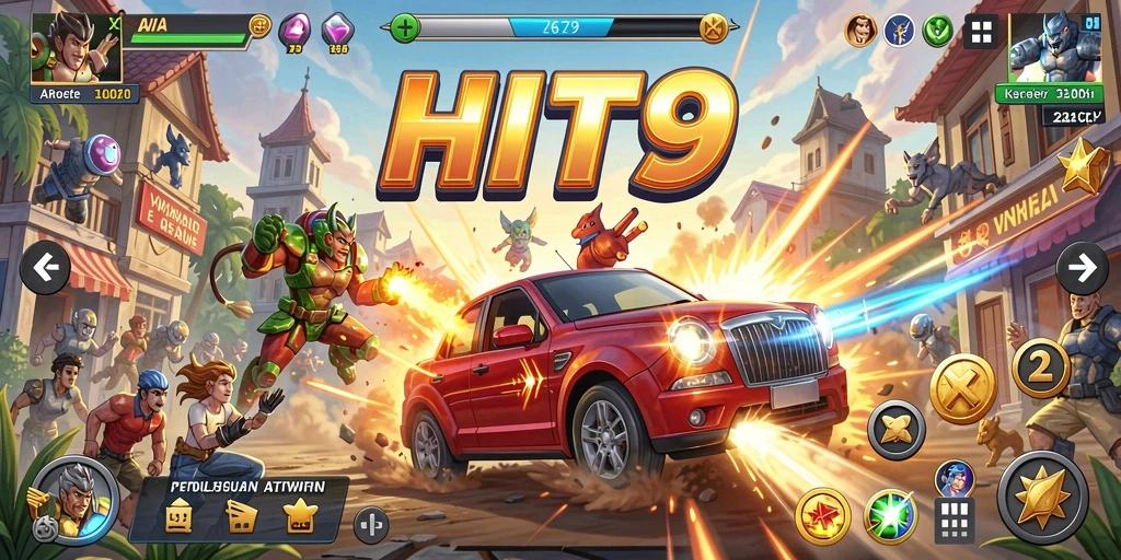 Tampilan gameplay seru dalam permainan HIT9 dengan tingkat aksi yang tinggi.