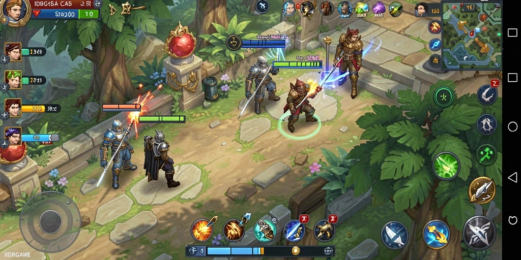 Tampilan gameplay mendebarkan dalam game strategi IDRGAME.