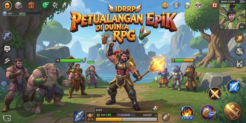 Tampilan gameplay mendebarkan di IDRRP dengan pertarungan epik.