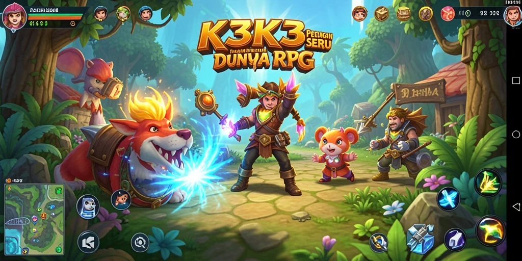 Tampilan aksi menakjubkan dalam gameplay K3K3 yang mendebarkan.