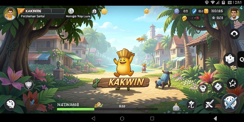 Tampilan gameplay santai KAKWIN yang seru dan menarik.