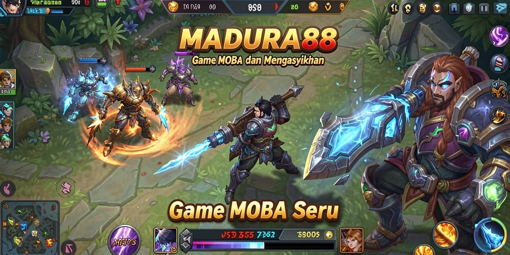 Gameplay seru di MADURA88 dengan aksi MOBA yang menarik.