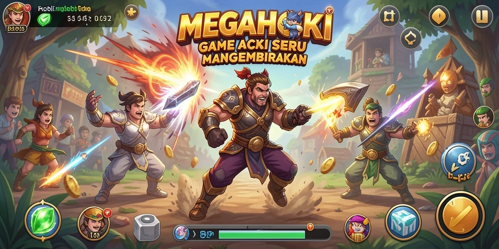 Tangkapan layar utama dari gameplay <strong>MEGAHOKI</strong> yang intens dan mendebarkan.