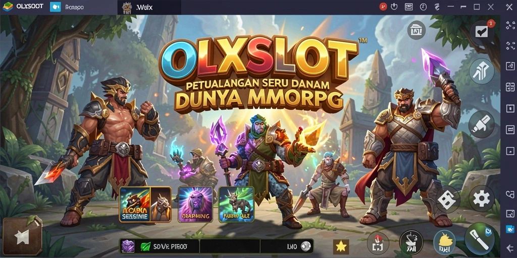 Tampilan gameplay <strong>OLXSLOT</strong> menampilkan petualangan seru di dunia MMORPG.