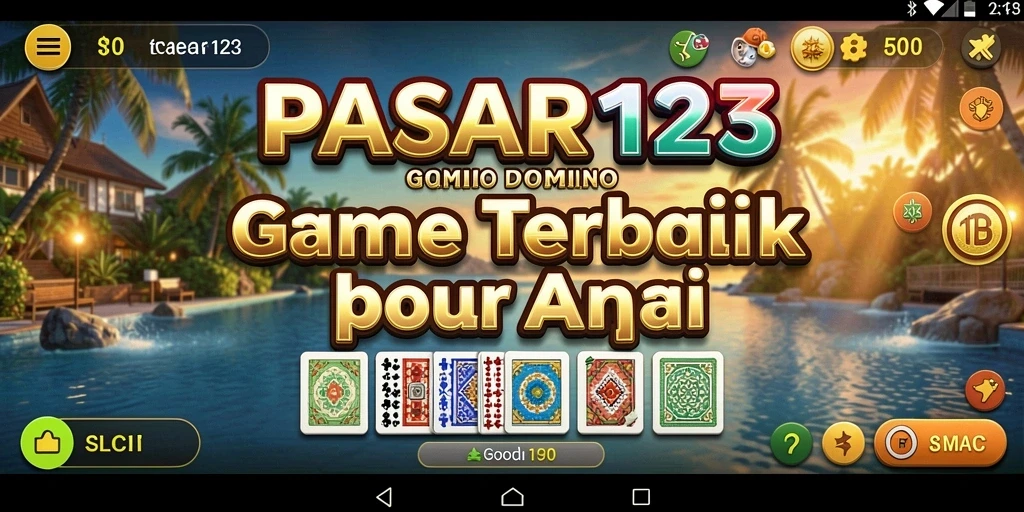 Tampilan screenshot PASAR123 menampilkan gameplay Domino yang seru.