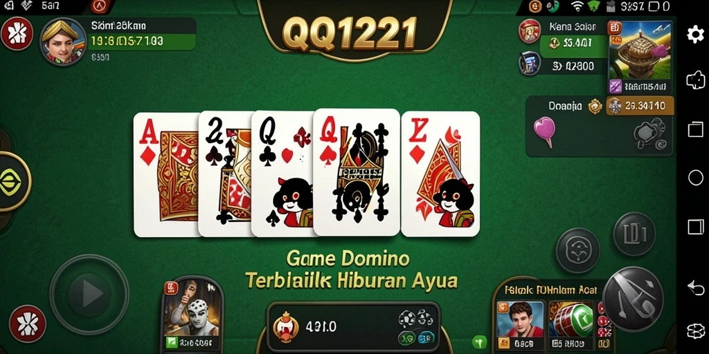 Gameplay seru dari QQ1221 dalam permainan Domino yang menegangkan.