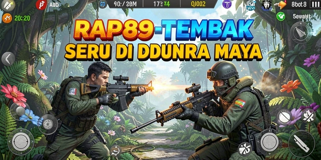 Screenshot menampilkan aksi seru dalam gameplay TPS RAP89.