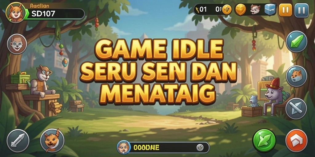 Screenshot utama SD107 menampilkan gameplay Idle yang menarik dan adiktif.