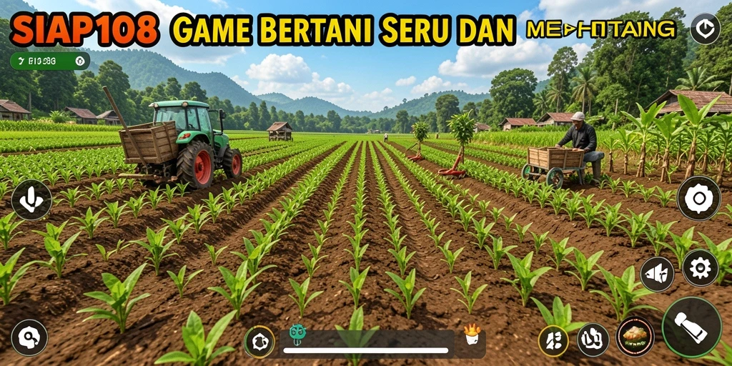 Screenshot gameplay SIAP108 menampilkan pengalaman bertani yang seru dan interaktif.
