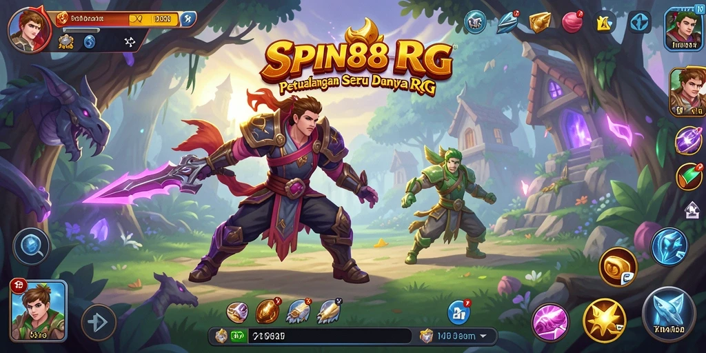 Tangkapan layar SPN88 menampilkan momen pertarungan epik di dunia RPG.