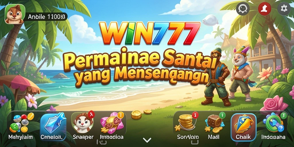 Screenshot menarik dari gameplay <strong>WIN777</strong> yang penuh warna.