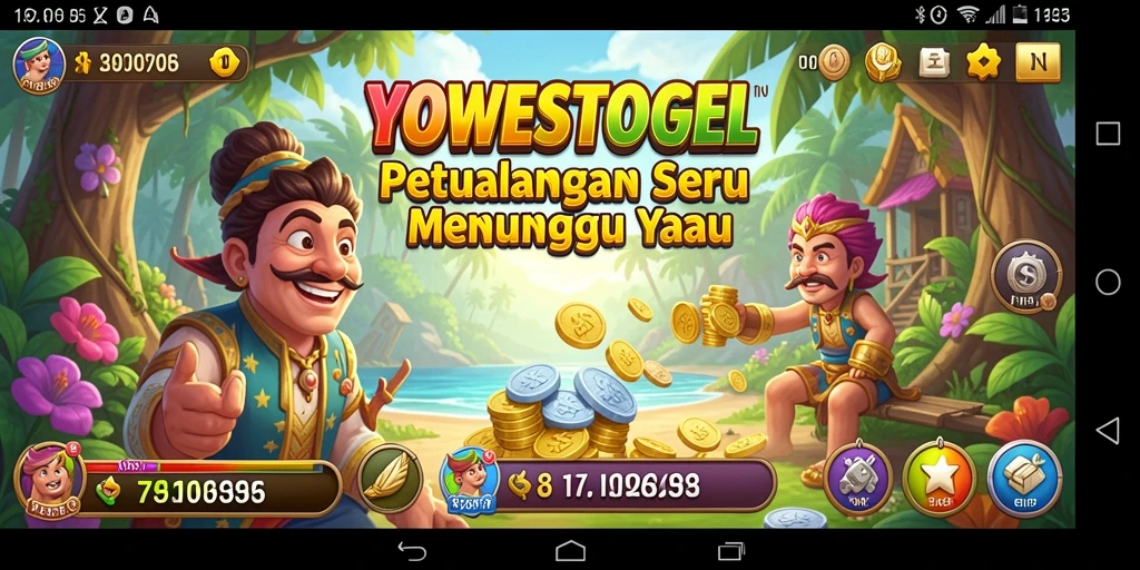 Tampilan gameplay YOWESTOGEL dalam suasana petualangan yang seru.